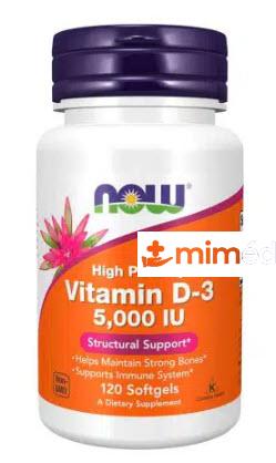 VITAMINA D3 5000UI 240 PERLAS NOW FOODS