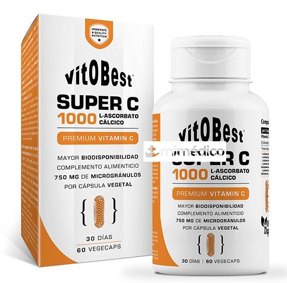 SUPER C 1000 60 CAPS. ASCORBATO DE CALCIO VITOBEST
