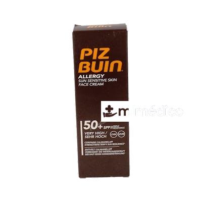 ALLERGY CREMA SOLAR FACIAL SPF50+ 50ML. PIZ BUIN