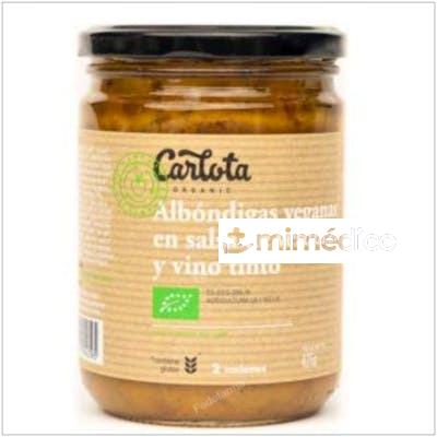 ALBONDIGAS EN SALSA DE TOMATE Y VINO TINTO 425G CARLOTA ORGANIC