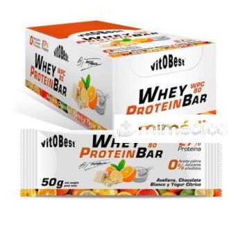 WHEY PROTEIN BAR WHEY BAR TORREBLANCA AVELLANA CHOCO 20 UDS. VITOBEST