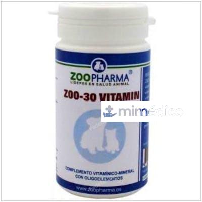 ZOO-30 VITAMINS PERROS Y GATOS 30COMP ZOOPHARMA VETERINARIA