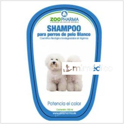 CHAMPU PELO BLANCO PERROS 250ML. ZOOPHARMA VETERINARIA