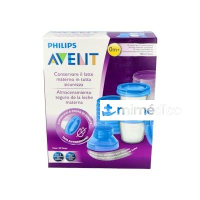 SET RECIPIENTES LECHE MATERNA 180ML 10UD SCF618/10 AVENT