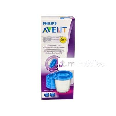 SET RECIPIENTES LECHE MATERNA 180ML 5UD SCF619/05 AVENT