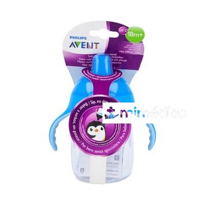 VASO PINGUINO BOQUILLA DURA AZUL 340ML SCF755/05 AVENT