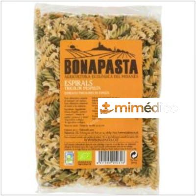 ESPIRALES TRICOLOR DE ESPELTA 500GR. ECO BONAPASTA