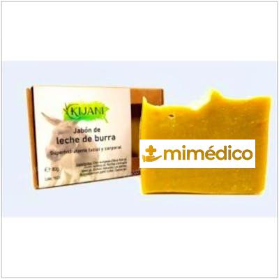 JABON EN PASTILLA DE LECHE DE BURRA 80GR. KIJANI