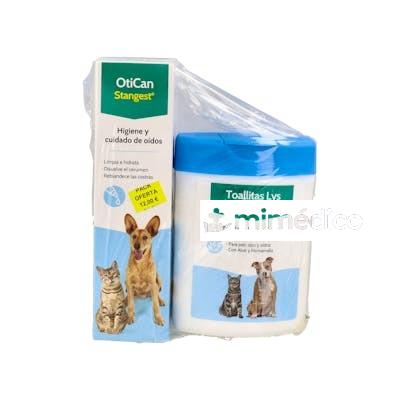 OTICAN+TOALLITAS LIMPIADOR OIDOS PERROS GATOS 40UD STANGEST VETERINARIA