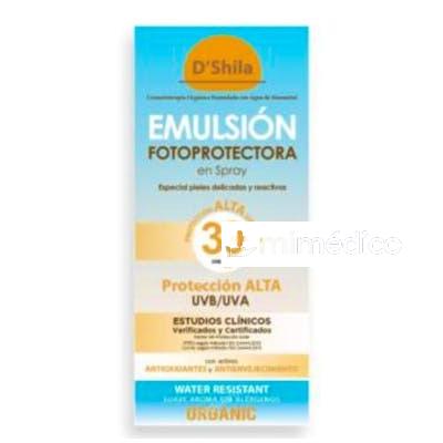EMULSION FOTOPROTECTORA SPRAY FPS 30 200ML. DSHILA