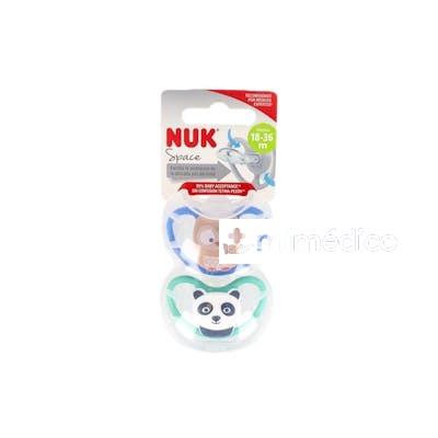 CHUPETE SPACE 18-36 SILICONA 2UD. NUK
