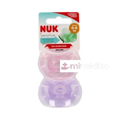 CHUPETE SENSITIVE 0-6 SILICONA 2UD. NUK