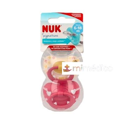 CHUPETE SIGNATURE 6-18 SILICONA 2UD. NUK