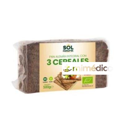 PAN ALEMAN TRES CEREALES 500GR. BIO SOLNATURAL