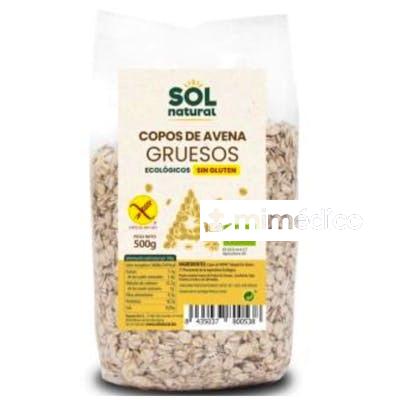 COPOS DE AVENA INTEGRAL GRUESOS 500GR. BIO SG SOLNATURAL
