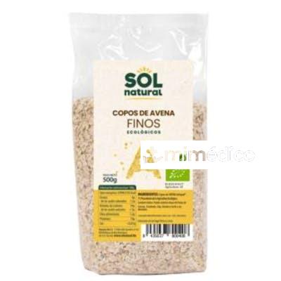 COPOS DE AVENA FINOS INTEGRALES 500GR.  BIO SG SOLNATURAL
