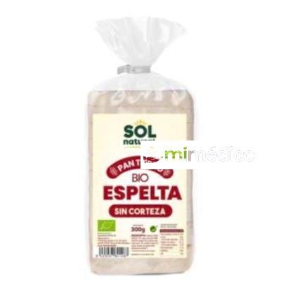 PAN DE MOLDE DE ESPELTA SIN CORTEZA 300GR. BIO SOLNATURAL