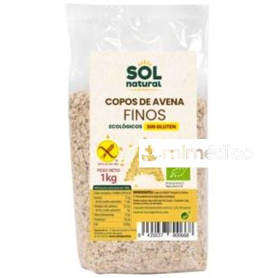 COPOS DE AVENA FAMILIAR INTEGRAL FINOS 1KG. BIO SG SOLNATURAL