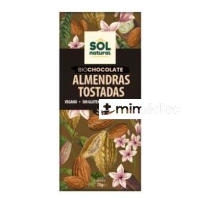 CHOCOLATE CON ALMENDRA TOSTADA TABLETA 70GR.BIO SOLNATURAL