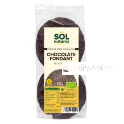 TORTAS DE ARROZ CON CHOCOLATE FONDANT 100GR. BIO SOLNATURAL