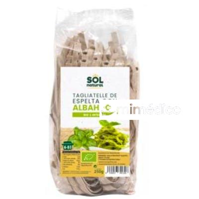 TAGLIATELLE DE ESPELTA CON ALBAHACA 250GR. BIO SOLNATURAL
