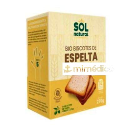 BISCOTES DE ESPELTA CAJA 270GR. BIO SOLNATURAL