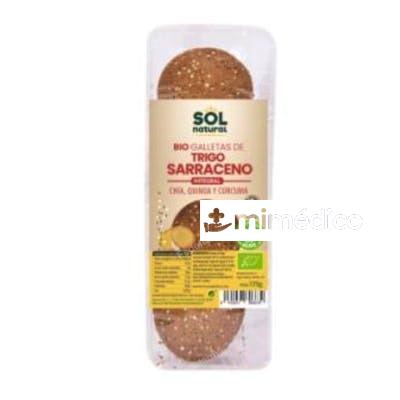 GALLETAS DE TRIGO SARRACENO CHIA QUINOA 175GR. BIO SOLNATURAL