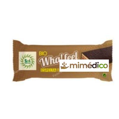 WHA FEEL SNACK BAÑADO DE ESPELTA Y CACAO 16UDS BIO SOLNATURAL