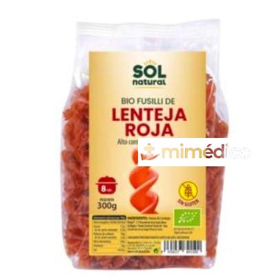 FUSILLI LENTEJA ROJA 300GR. SOLNATURAL