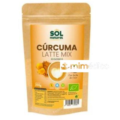 CURCUMA LATTE MIX CON LECHE DE COCO 200GR.BIO SG SOLNATURAL