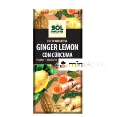 CHOCOLATE JENGIBRE LIMON CON CURCUMA 70GR.BIO SG  SOLNATURAL