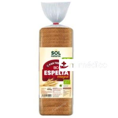 PAN DE MOLDE DE ESPELTA INTEGRAL 400GR. BIO SOLNATURAL