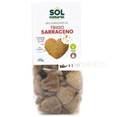CORAZONES DE TRIGO SARRACENO CON SIROPE MAIZ 250GR SOLNATURAL