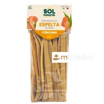 PARPADELLE DE ESPELTA INTEGRAL CON CURCUMA 250GR. SOLNATURAL