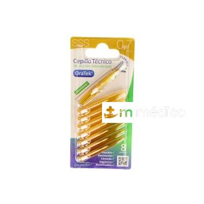 CEPILLO INTERDENTAL RETRACTIL 0,7MM 8UD. ORATEK