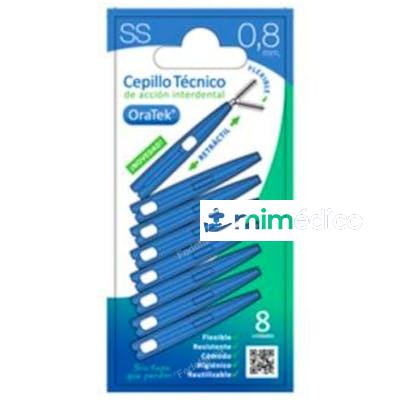 CEPILLO INTERDENTAL RETRACTIL 0,8MM 8UD. ORATEK