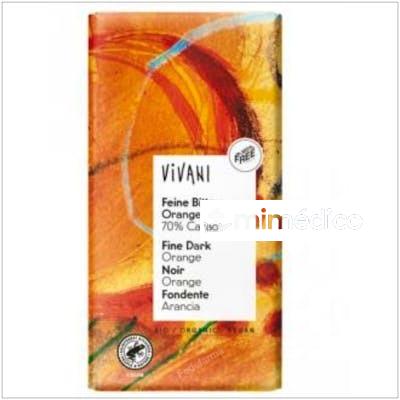 CHOCOLATE NEGRO 70% CON NARANJA 100GR. BIO VEGAN VIVANI