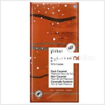 CHOCOLATE NEGRO 62% CON CARAMELO Y FLOR DE SAL 80G VIVANI