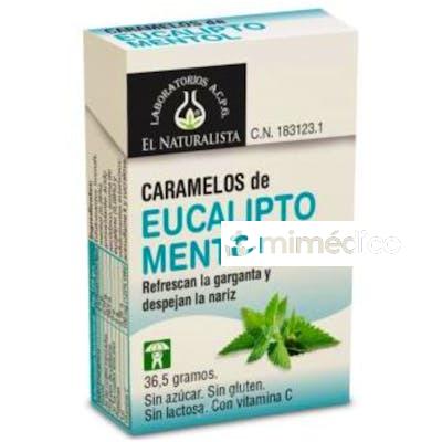 CARAMELOS EUCALIPTO+MENTOL EXPOSITOR 20X36GR. EL NATURALISTA
