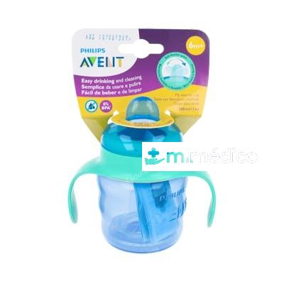 VASO BOQUILLA BLANDA AZUL 200ML. SCF551/05 AVENT