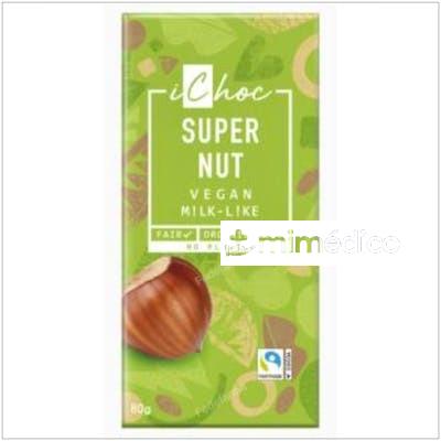 SUPER NUT CON AVELLANAS CHOCOLATE 80GR. BIO VEGAN  ICHOC