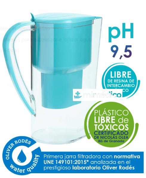 JARRA ALKANATUR DROPS TURQUESA CON 1 FILTRO ALKANATUR