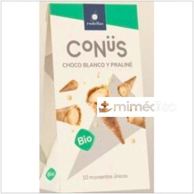 CONUS CHOCOLATE BLANCO Y PRALINE 10UDSX70GR. BIO RODELLAS