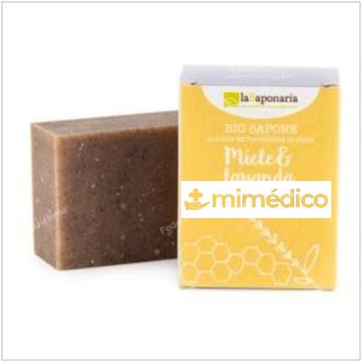 JABON EN PASTILLA MIEL Y LAVANDA 100GR. LA SAPONARIA