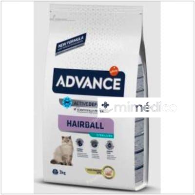 ADVANCE FELINE ADULT STERILIZED HAIRBALL 3KG.  ADVANCE VETERINARIA