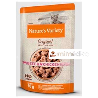 NATURE?S VARIETY FELINE ADULT PATE BUEY POLLO 12X70GR. NATURE S VARIETY VET