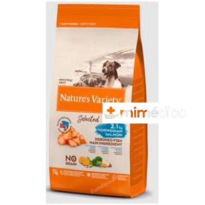NATUREÂ`S VARIETY CANINE ADULT MINI SALMON 7KG. NATURE S VARIETY VET