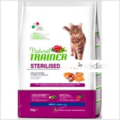 NATURAL TRAINER FELINE ADULT STERIL. SALMON 3KG.  NATURAL TRAINER VETERINARIA