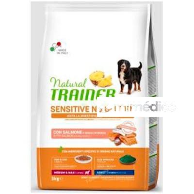 NATURAL TRAINER CANINE ADULT SALMON S/GLUTEN 3KG. NATURAL TRAINER VET