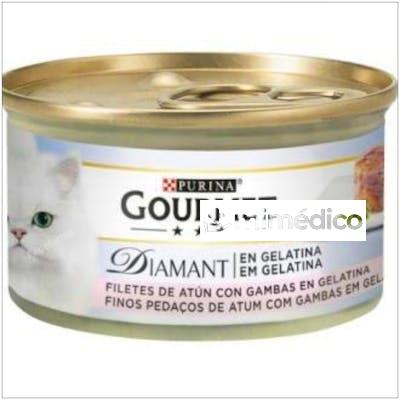 GOURMET DIAMANT LAMINAS ATUN GAMBAS GELAT. 24X85GR PURINA VETERINARIA